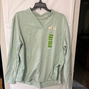 Mint Green Long Sleeve Sweat Shirt